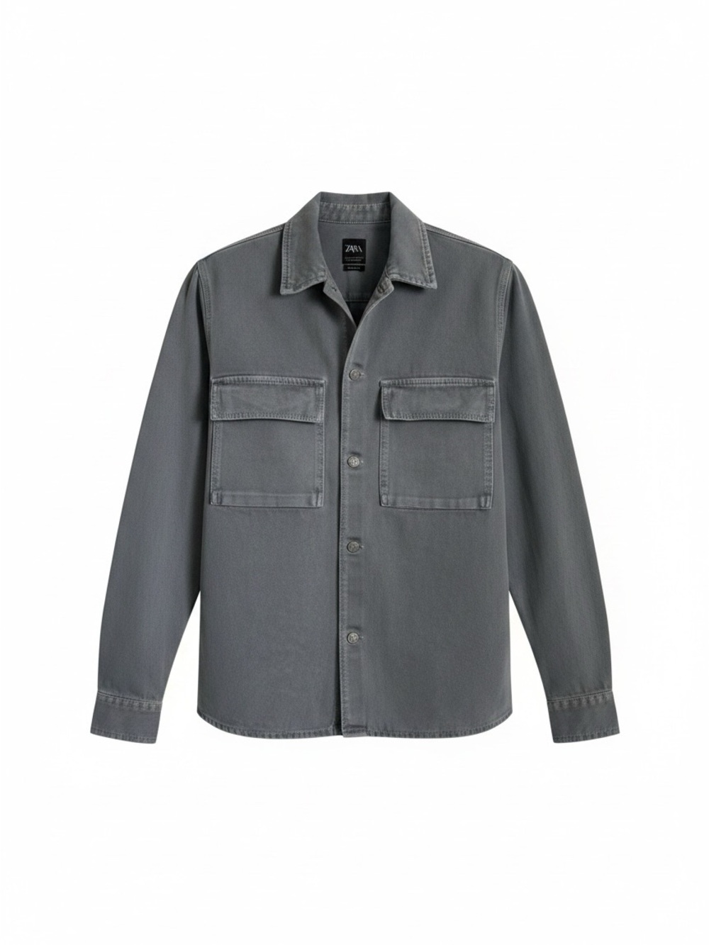 Zara Men's Grey Utility Shirt Jacket Sz: M